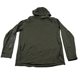 Under Armour Hoodie Mens Green Loose Coldgear Sweatshirt Pullover Top Gym Sz M